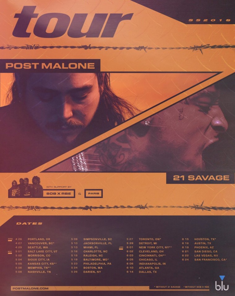 Post Malone And 21 Savage Announce Tour Dates The FADER