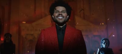 The Weeknd looks like Handsome Squidward in the “Save Your Tears” video