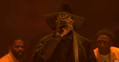 Sheck Wes got into the Halloween spirit for his Tonight Show performance