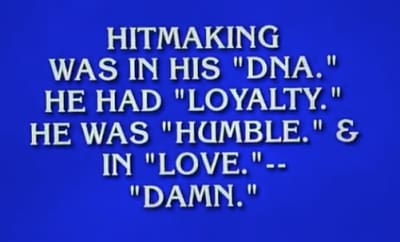 Kendrick Lamar was an answer on Jeopardy tonight