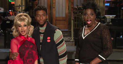 Watch Cardi B and Chadwick Boseman in their SNL promo