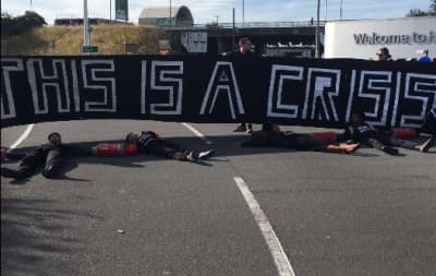 Black Lives Matter U.K. Protesters Block Heathrow Airport Motorway