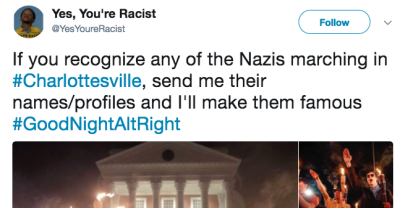 This Twitter Account Is Identifying The Racists Who Attended The Charlottesville Rally 