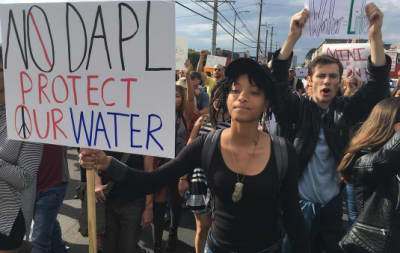 Willow And Jaden Smith Join Protest Against Dakota Access Pipeline