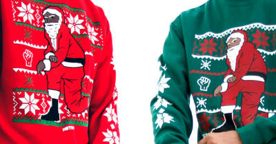 Nas Is Selling Kneeling Santa Christmas Sweaters For Charity