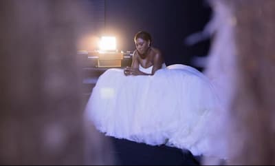 Serena Williams wore an Alexander McQueen gown to get married
