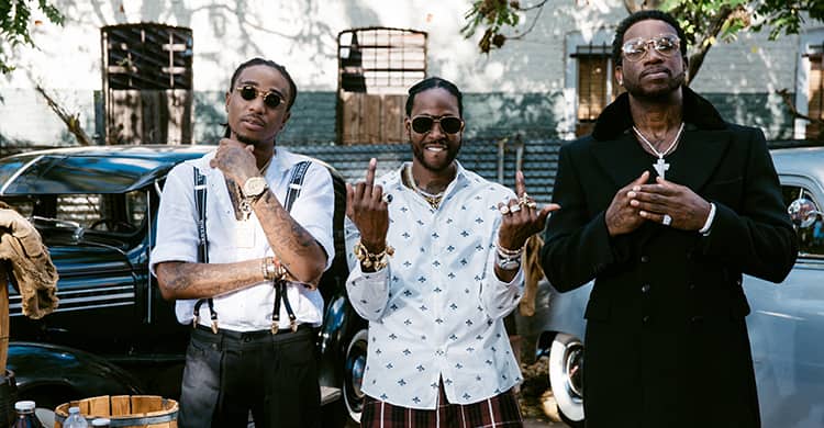 Watch 2 Chainz, Gucci Mane, And Quavo In The Classic-Looking “Good Drank” Video | The