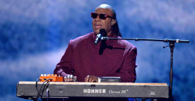 Stevie Wonder performed the national anthem on his knees