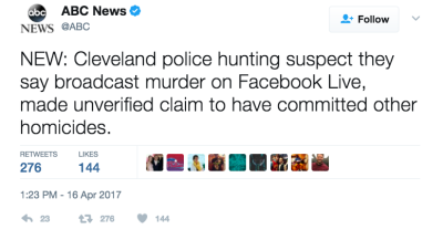 Report: Cleveland Police Look For Man Who Allegedly Broadcasted Shootings On Facebook