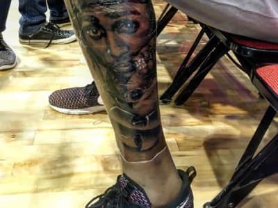 Kevin Durant Got A Huge Tupac Tattoo On His Leg