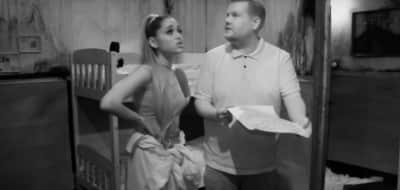 Watch Ariana Grande and James Corden get scared shitless at a haunted escape room