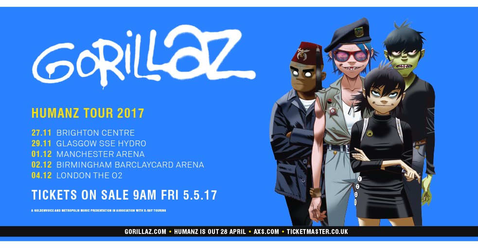 Gorillaz Announce U.K. Arena Tour Dates The FADER
