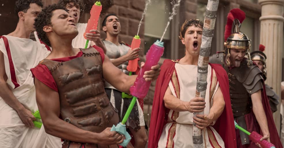 Overcompensating is Benito Skinner’s toughest impression yet — a straight guy