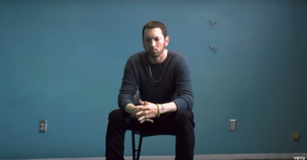Eminem shares mockumentary-style video for “River ... - 1013 x 528 jpeg 22kB