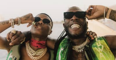 Burna Boy and Wizkid celebrate at the top on “B. D’OR”