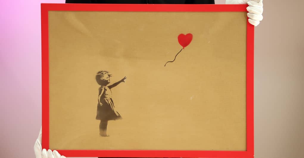 Banksy Painting Shreds Itself Minutes After Being Sold For 1 4
