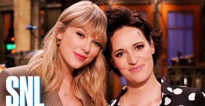 Taylor Swift attempts British slang in a new SNL promo with Phoebe Waller-Bridge