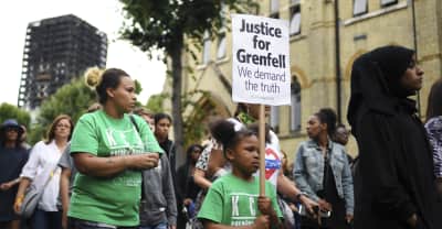 Silent Protest Held In London Two Months On From Grenfell Tower Fire