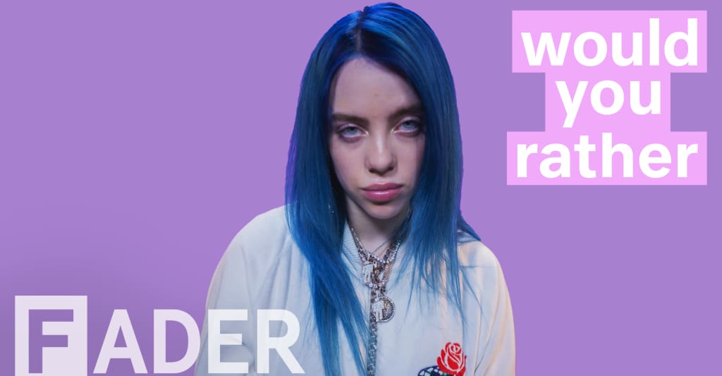 Billie Eilish explains her love of smells and sneezing, becomes a zombie,  and more in Would You Rather | The FADER