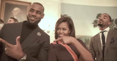 Watch Michelle Obama And The Cleveland Cavaliers Do The #MannequinChallenge