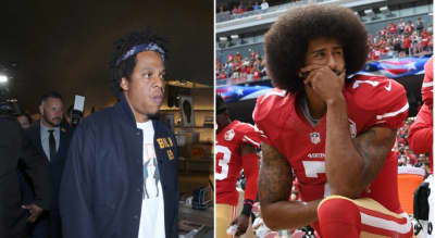 Roc Nation issued a recursive denial of reports that a disappointed Jay-Z called Colin Kaepernick’s workout a “publicity stunt”