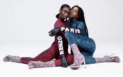 Kenzo For H&amp;M’s First Look Has Pink Shearling And Electric Zebra Bodysuits