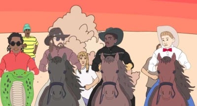 Watch the animated video for Lil Nas X’s “Old Town Road” remix with Young Thug, Mason Ramsey, and Billy Ray Cyrus