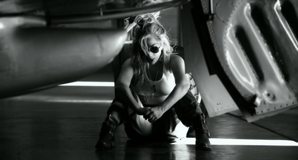 #Lady Gaga is a sensitive fighter pilot in “Hold My Hand” video