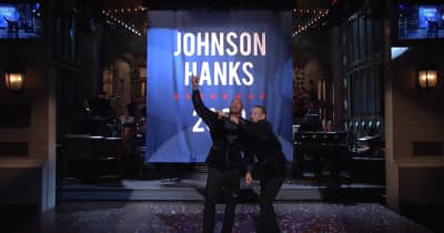 Watch Dwayne “The Rock” Johnson, Tom Hanks Announce 2020 Presidential Bid In SNL Monologue