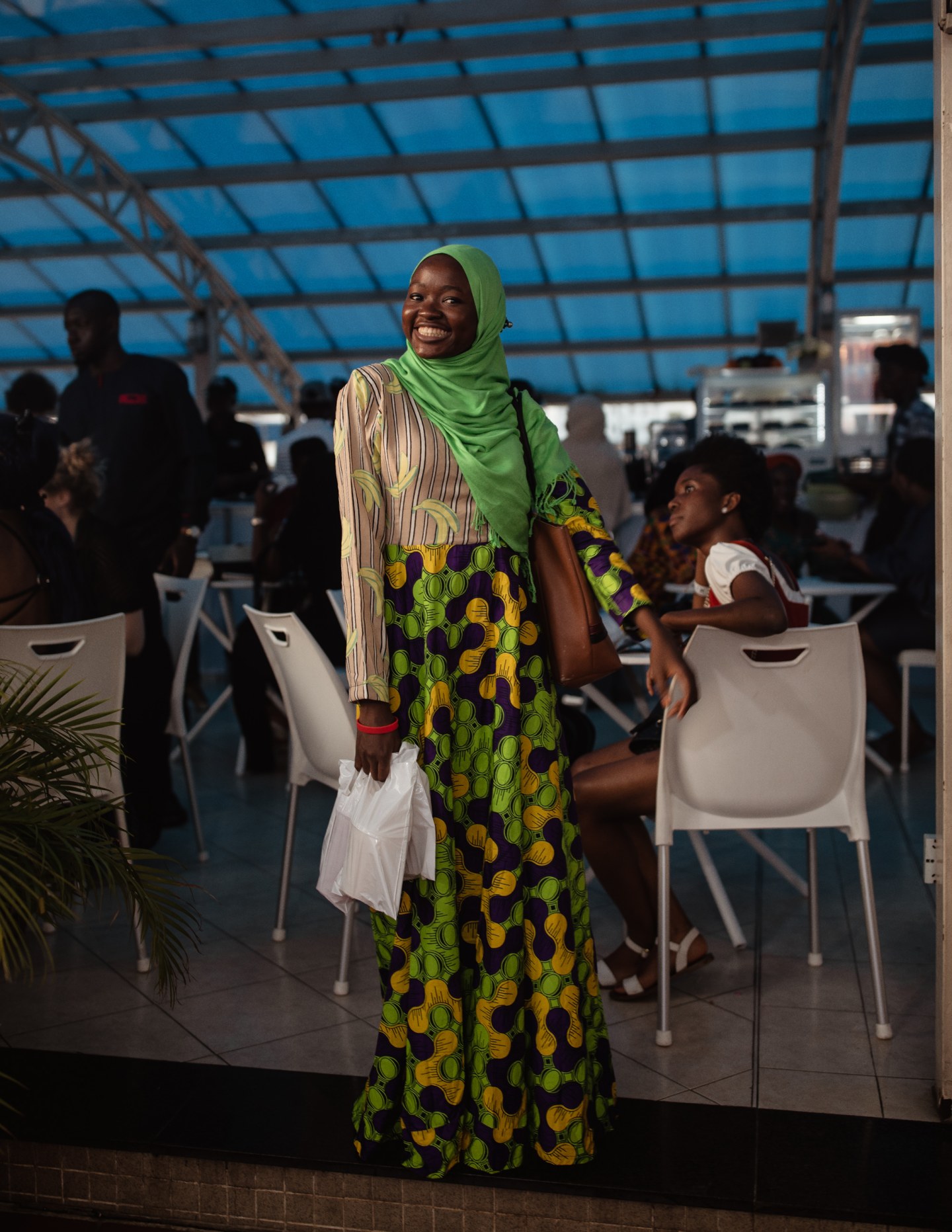 At ART X Lagos, dusk gave simple solids and bold patterns a whole new life