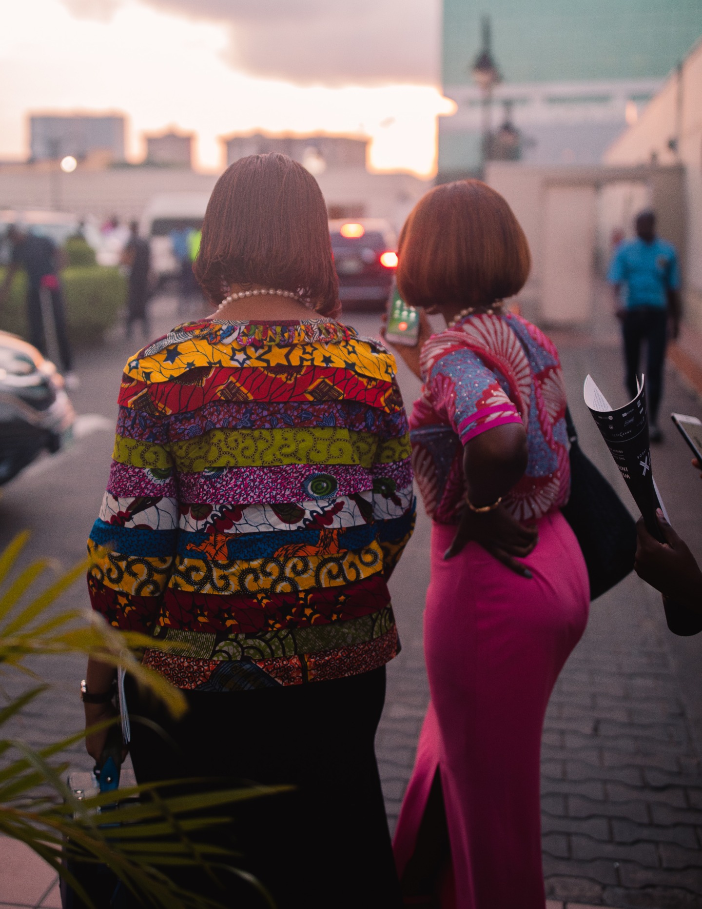 At ART X Lagos, dusk gave simple solids and bold patterns a whole new life