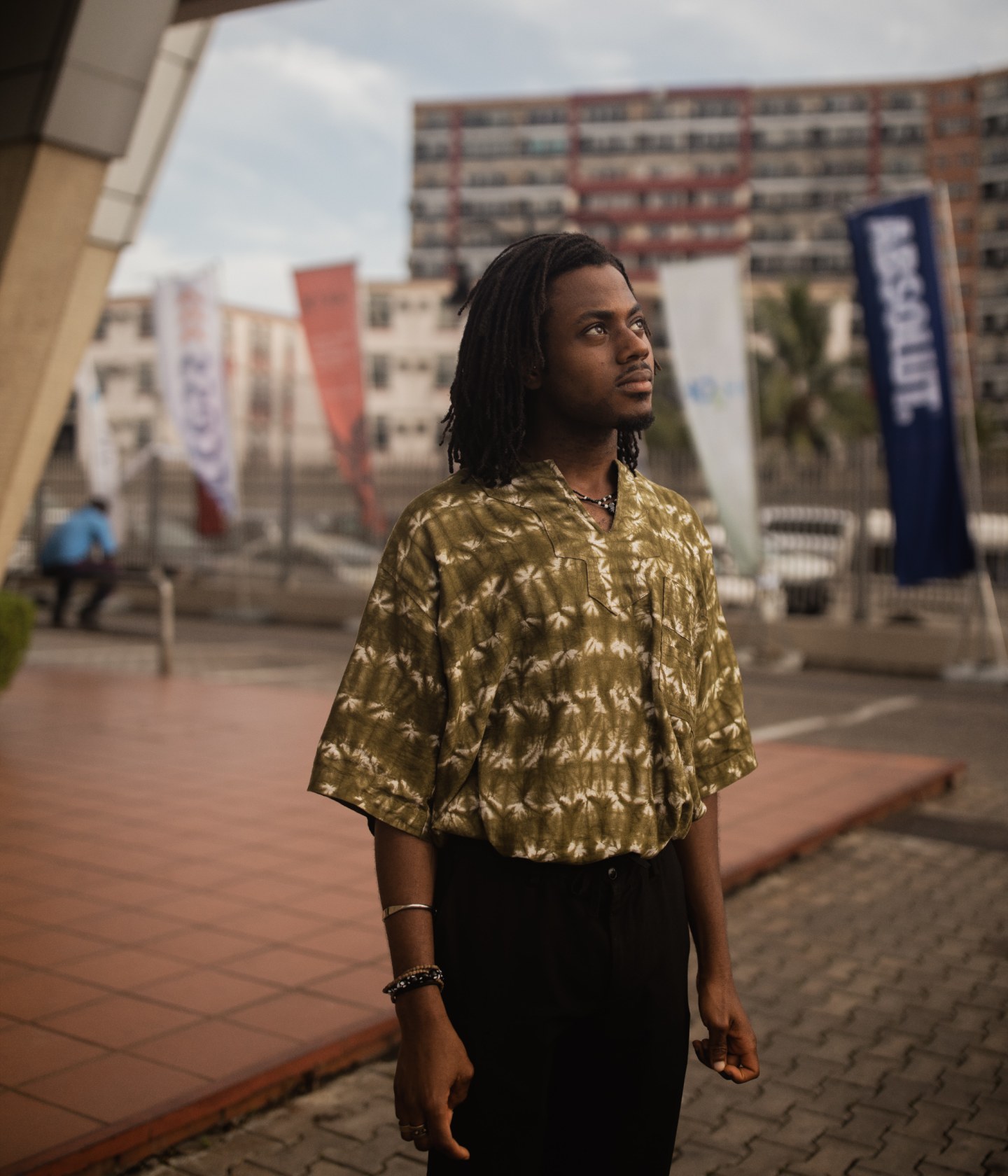 At ART X Lagos, dusk gave simple solids and bold patterns a whole new life