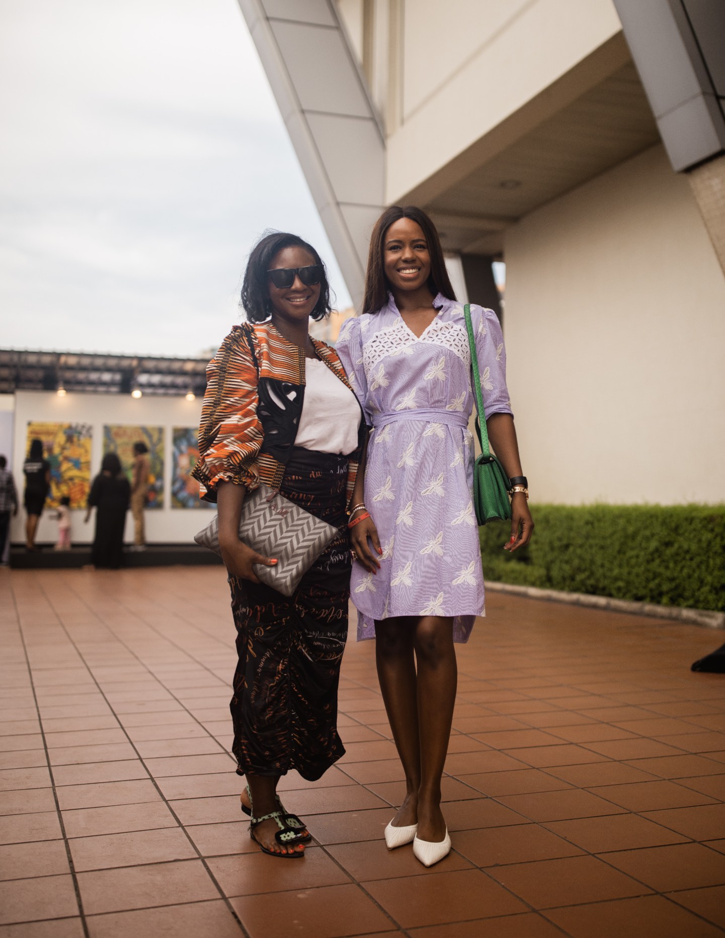 At ART X Lagos, dusk gave simple solids and bold patterns a whole new life