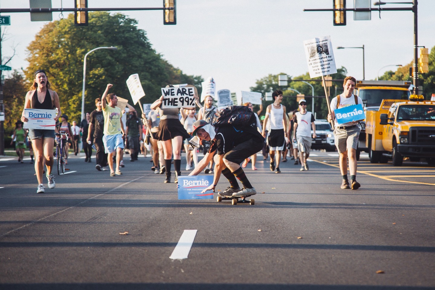 This Is What It Was Like Outside The Democratic National Convention