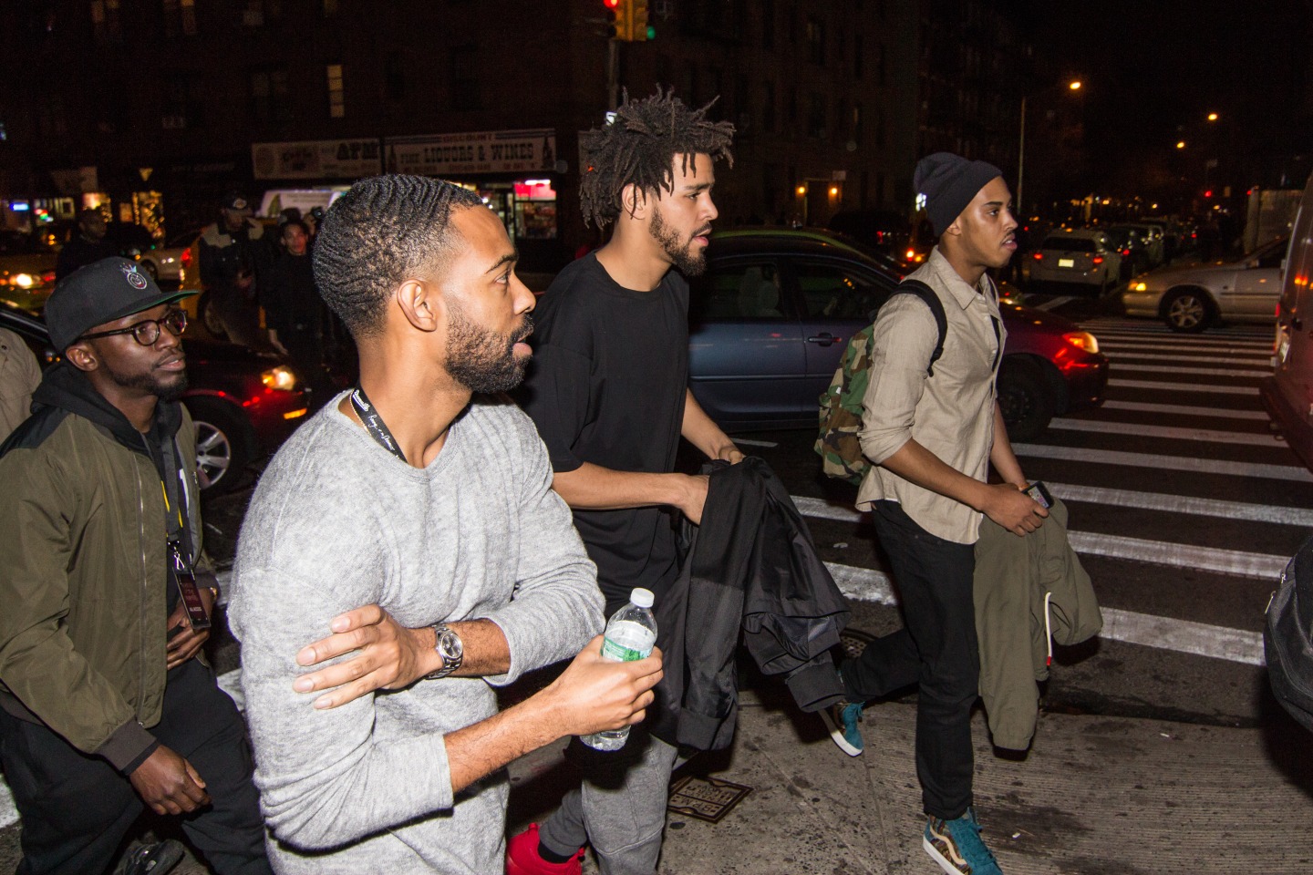 Inside J. Cole and Dreamville’s Surprise New York Bar Crawl 
