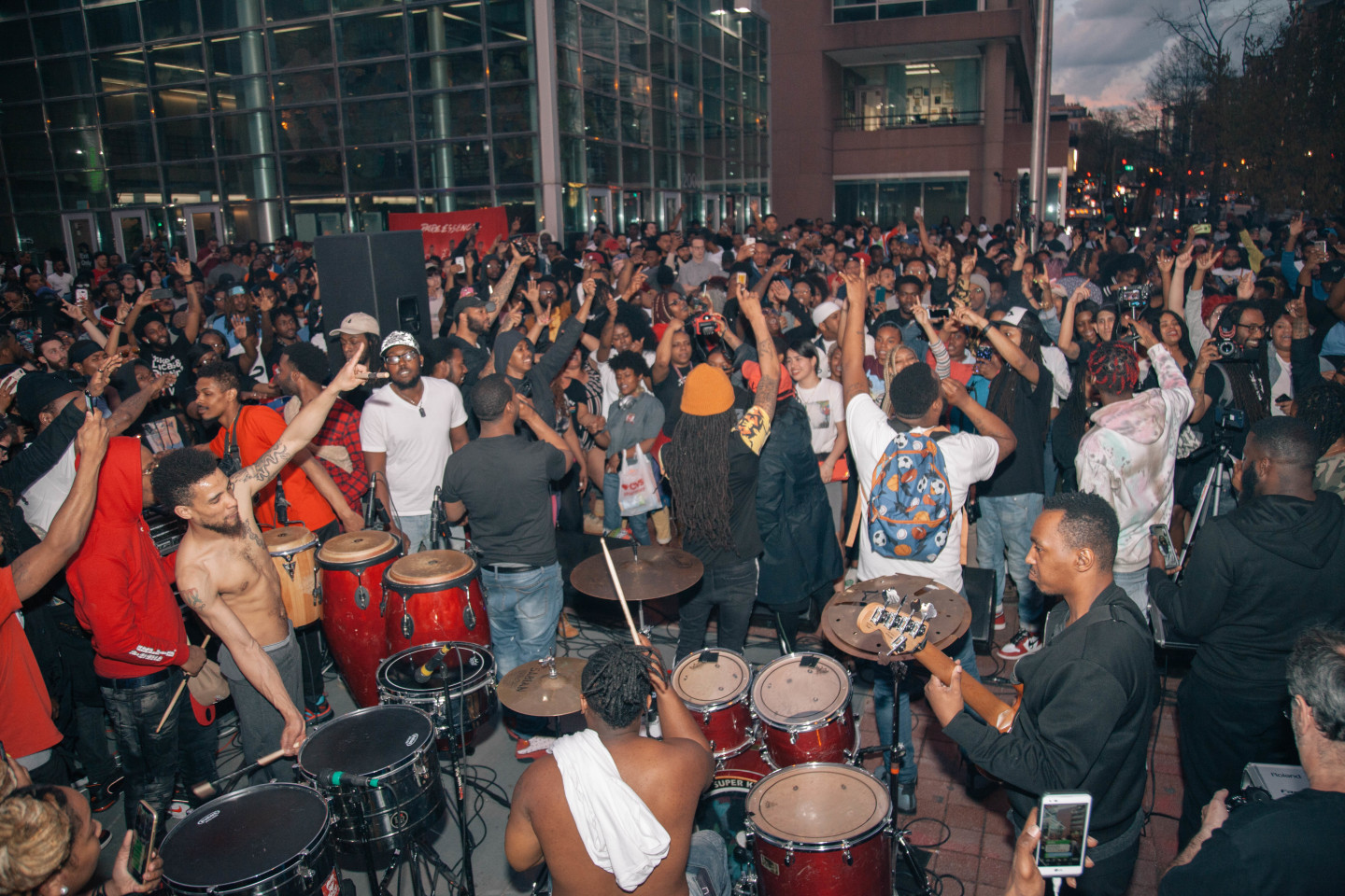 Go Go Band Tob Playing In Front Of The Reeves Center At 14th U St 