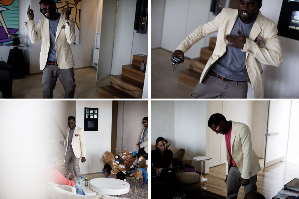 ALFREDO-BLOGBOY: Kanye West at Louis Vuitton's mens show by Paris Popcorn