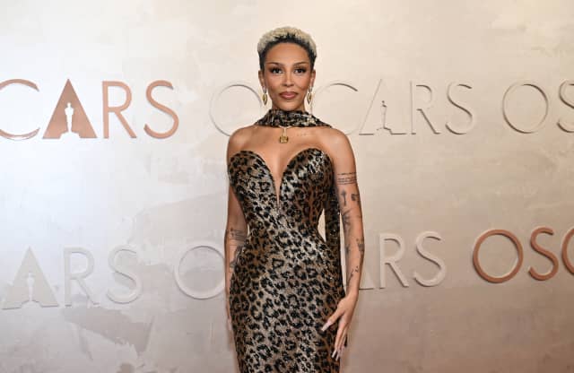 green emerald velvet dress Doja Cat Nude Sheer 2024 Grammys Red Carpet Dress