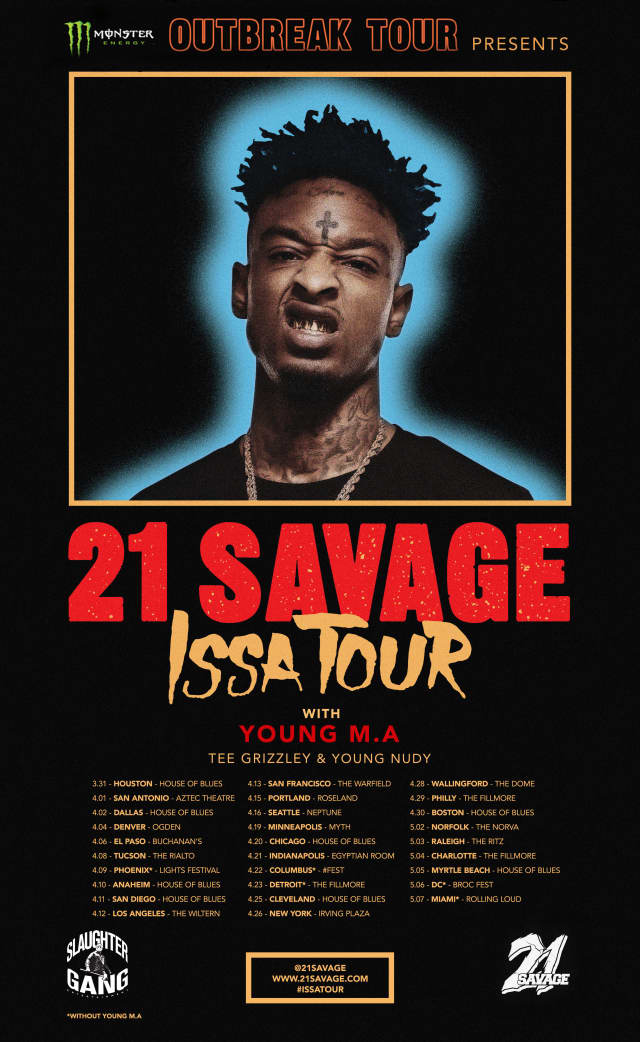 21 Savage Tickets, 2023 Concert Tour Dates