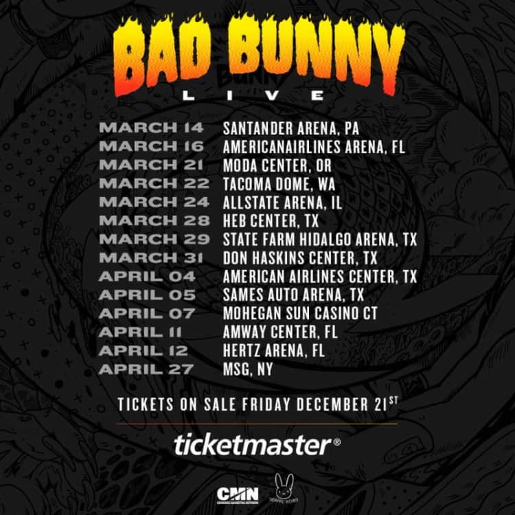 Bad Bunny Concerts & Live Tour Dates: 2023-2024 Tickets