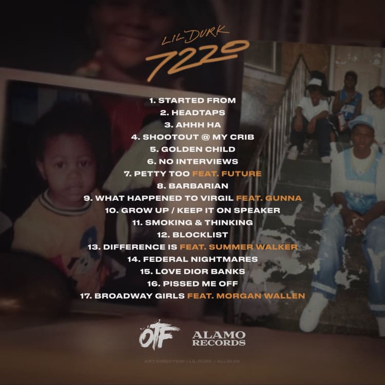 Lil Durk shares 7220 tracklist and new single, “Golden Child ...