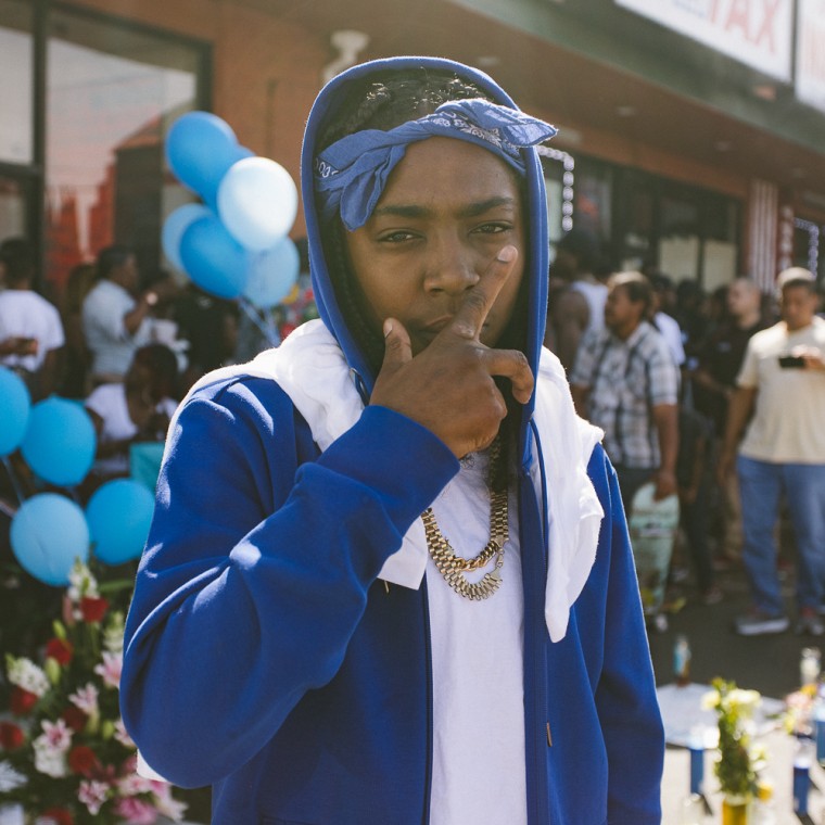 Blue & Cream LA Dodgers Nipsey Hussle 