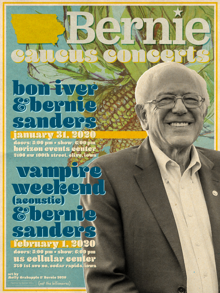 Bon Iver and Vampire Weekend to play free Iowa rallies for Bernie Sanders