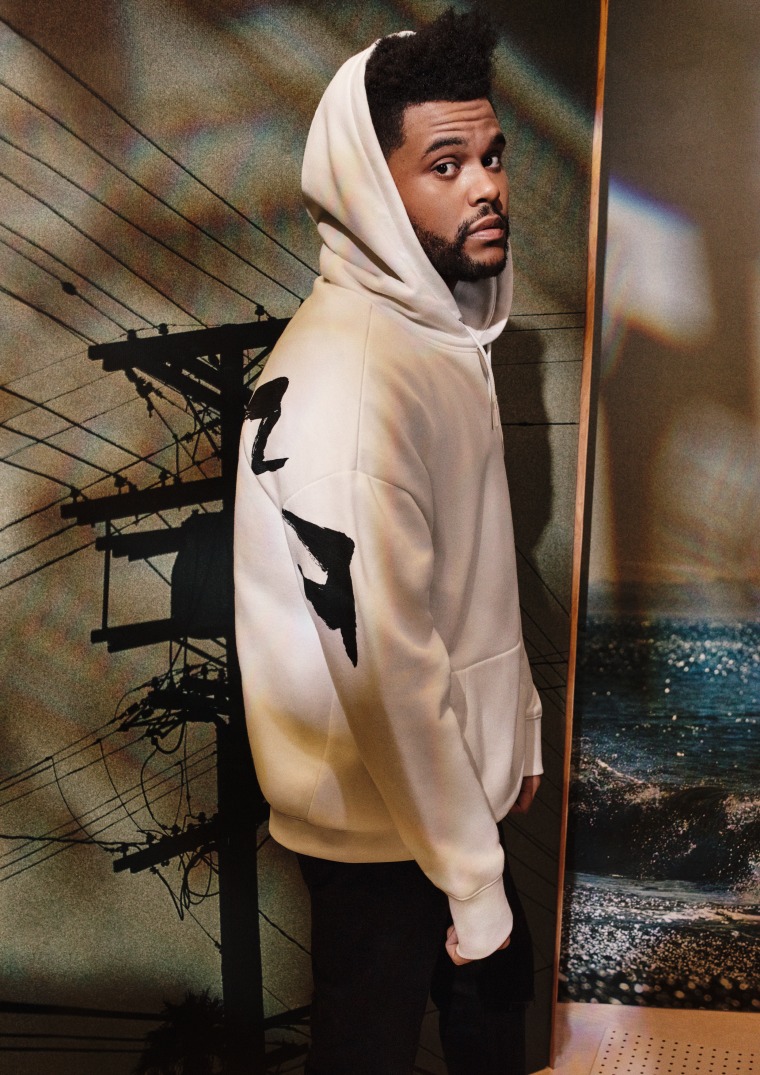 The Weeknd XO x H&M multi logo gray hoodie