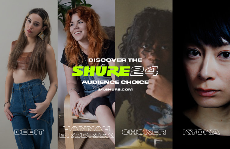 Shure24 celebrates Audience Choice winners Hannah Brodrick, Choker, Kyoka and Debit