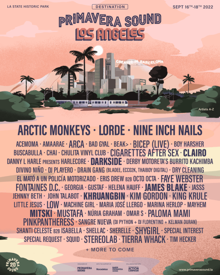 Arctic Monkeys, Lorde, and Nine Inch Nails will headline Primavera Sound L.A. 2022