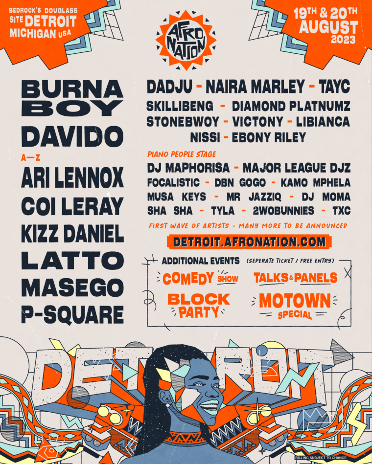 Burna Boy and Davido to headline Afro Nation Detroit