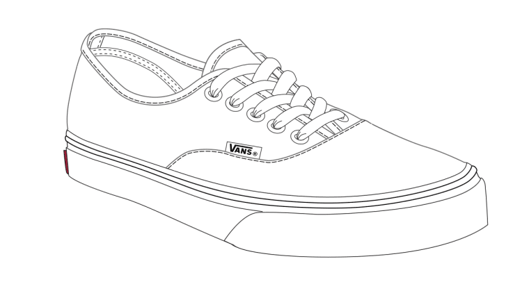 vans shoe design template