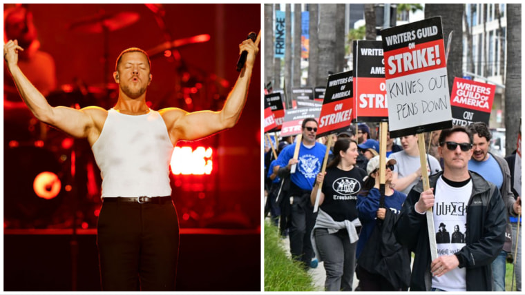 Imagine Dragons performed a surprise concert for striking WGA writers