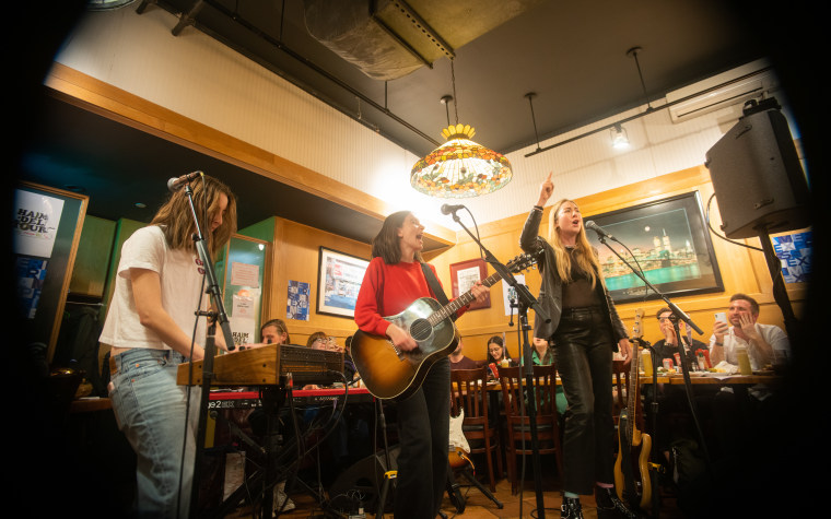 Watch HAIM’s immaculate, New York deli cover of Britney Spears’s “I’m Not A Girl, Not Yet A Woman”